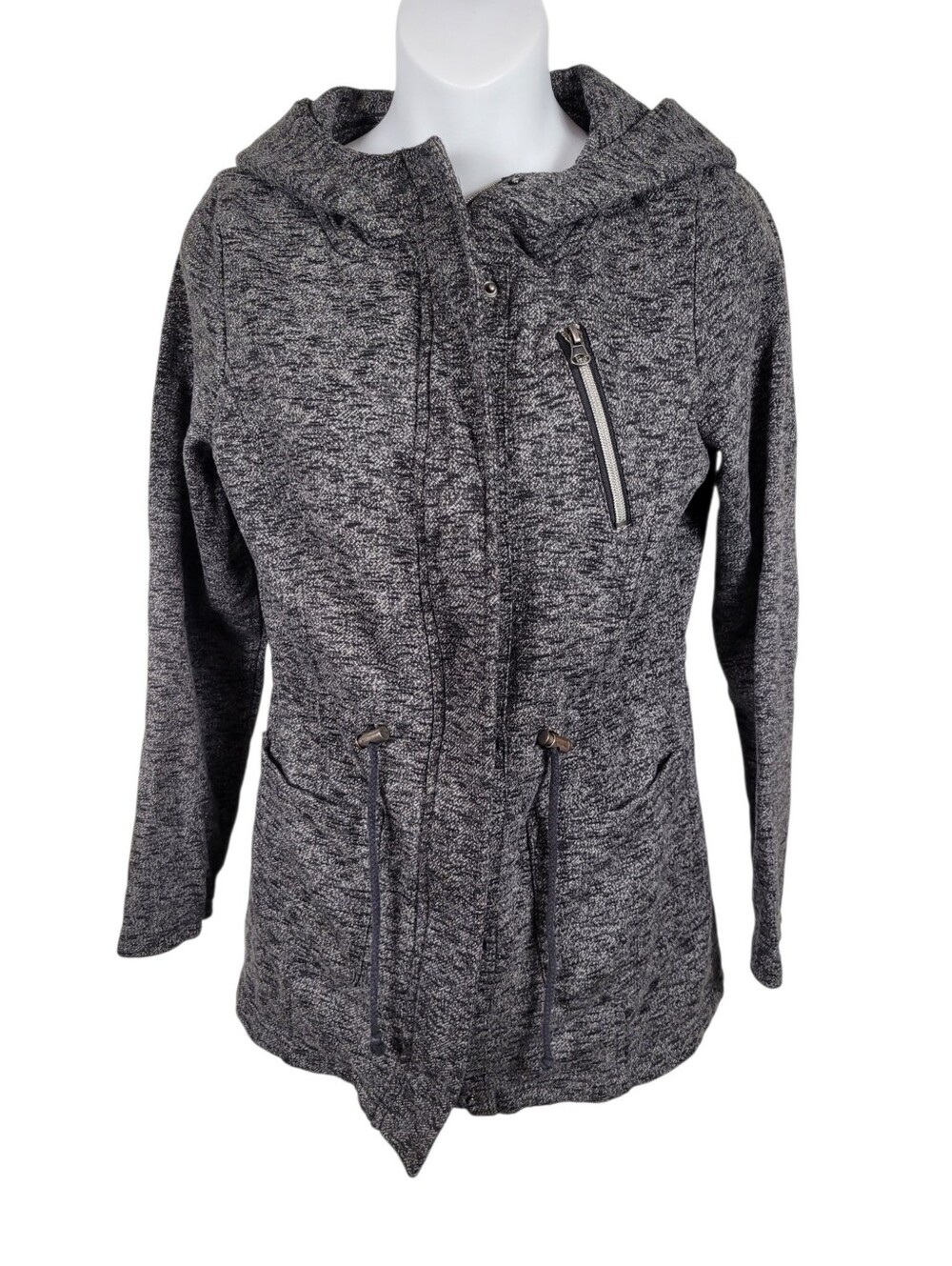 2/$20 Merona Grey Full Zip Up Hoodie Jacket Size: Small